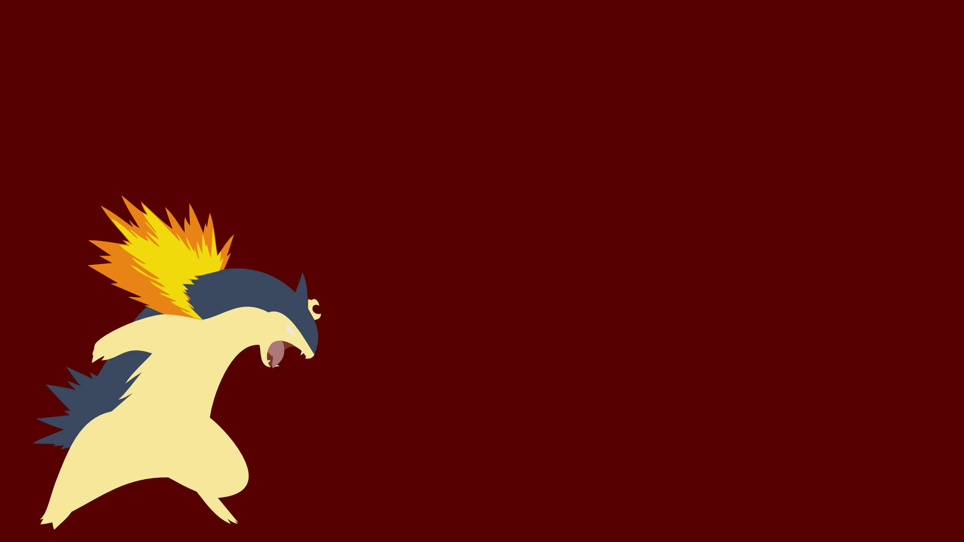 Typhlosion, maroon background, deep red background, Full HD Desktop Wallpaper
