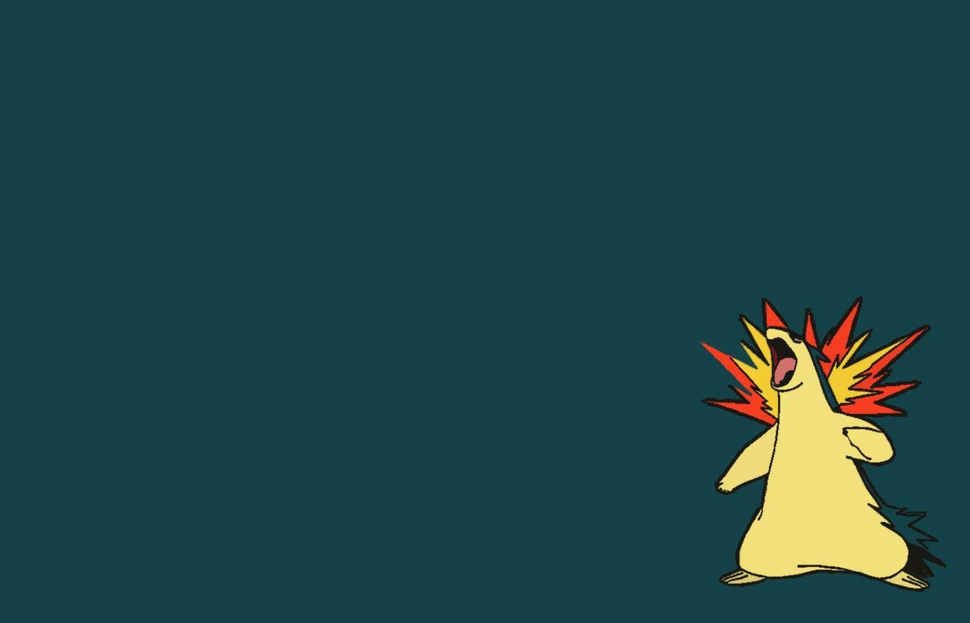 Typhlosion, yellow, red spiky hair, HD Desktop Wallpaper