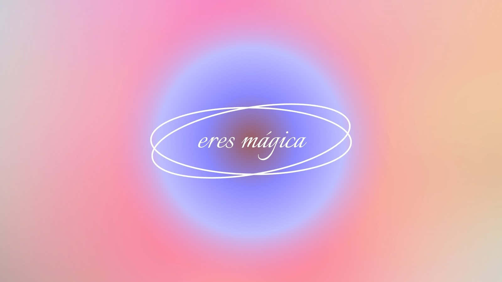 eres mágica, pink peach, blue, HD Desktop Wallpaper