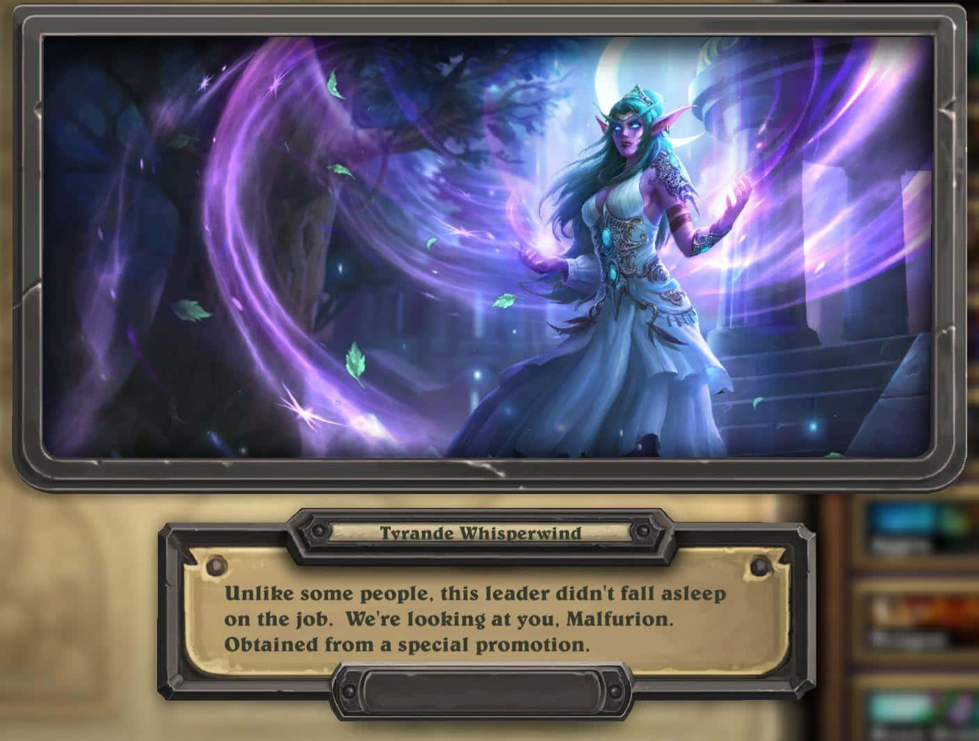 Tyrande Whisperwind, fantasy elf mage, flowing white gown, HD Desktop Wallpaper