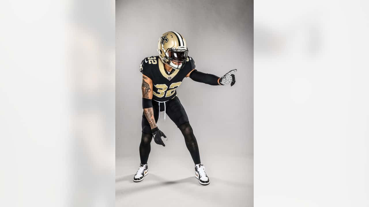 Tyrann Mathieu, number 32, black and gold uniform, HD Desktop Wallpaper