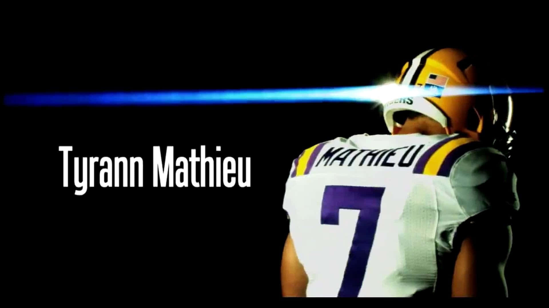 Tyrann Mathieu, 2019, white purple and gold uniform, Full HD Desktop Wallpaper