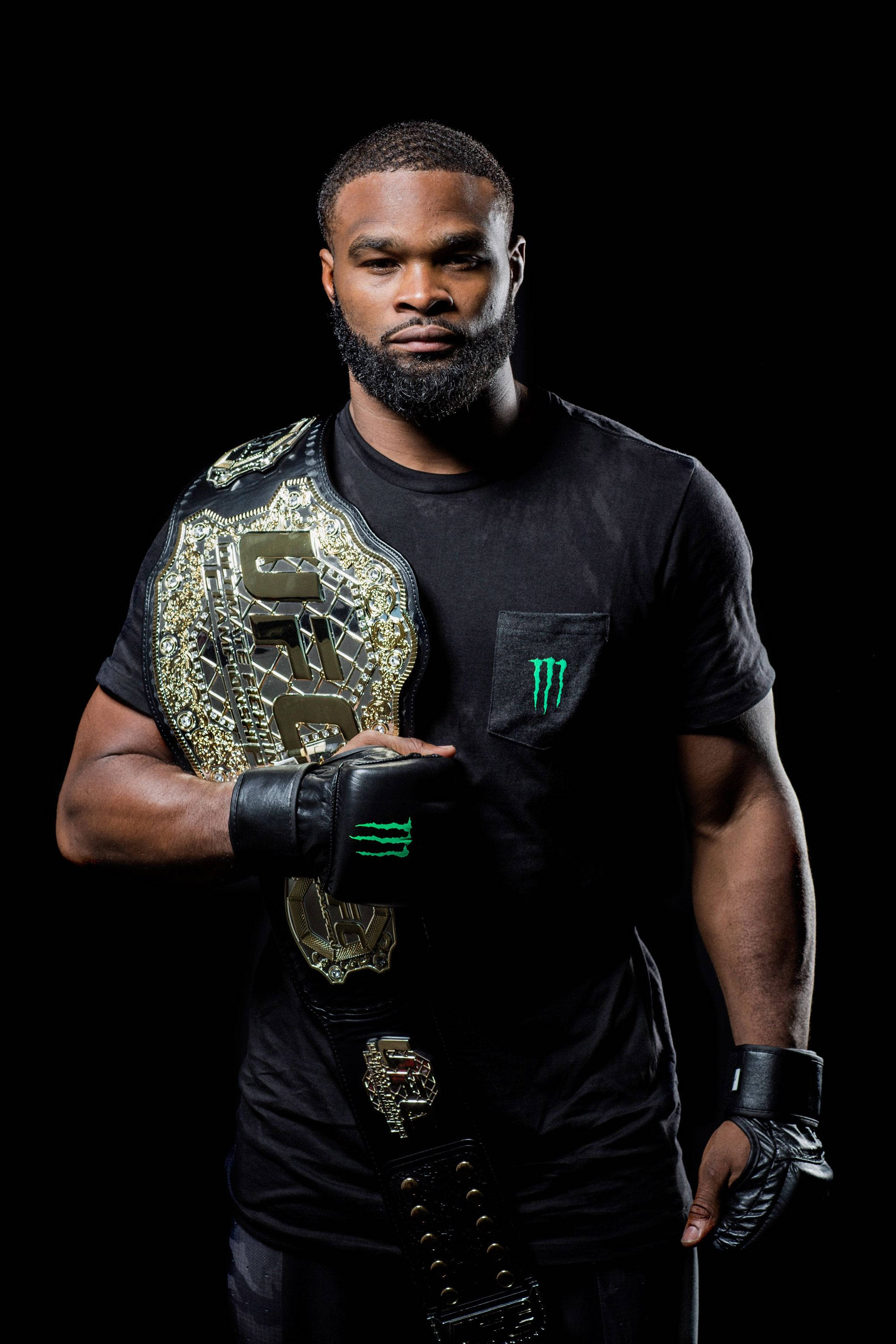 Tyron Woodley, championship belt, gold championship belt, 2K Phone Wallpaper