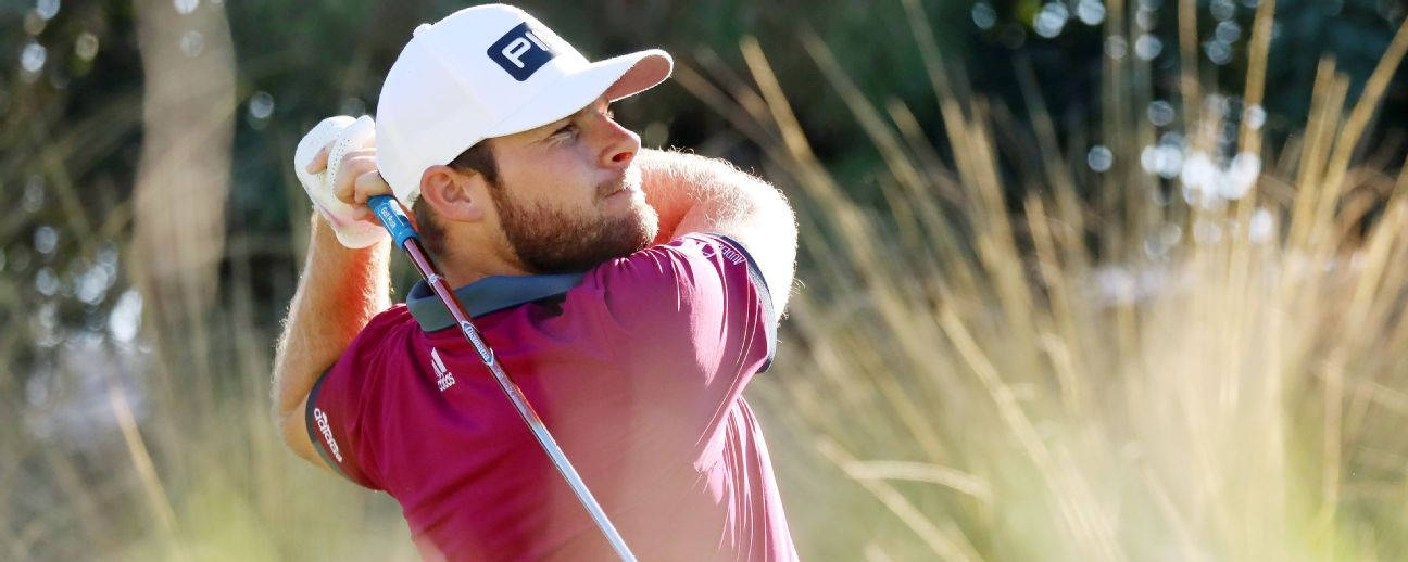 Tyrrell Hatton, professional golf tournament, mid-swing, HD Desktop Wallpaper