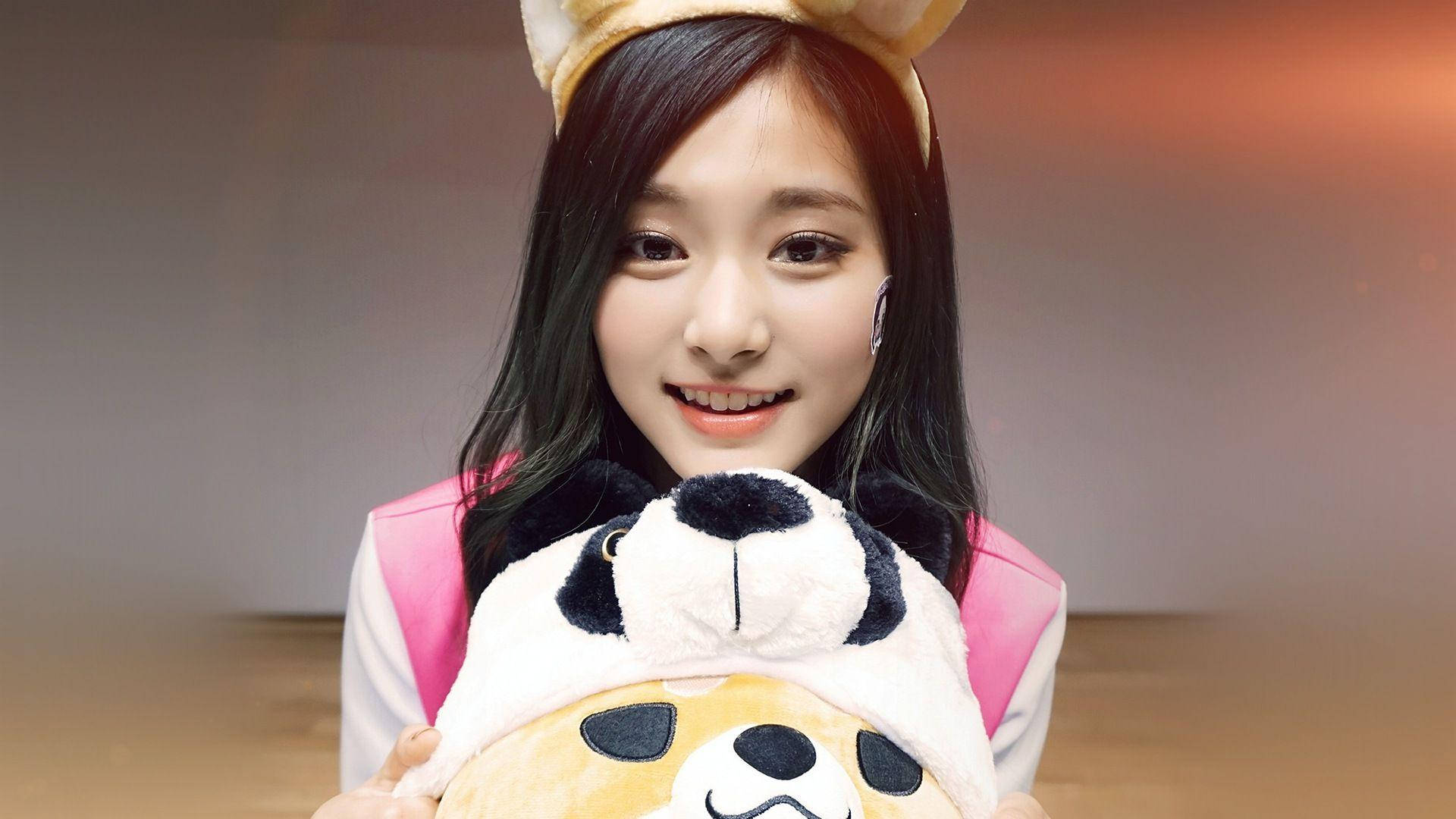 Tzuyu, fox ear headband, plush dog toy, Full HD Desktop Wallpaper