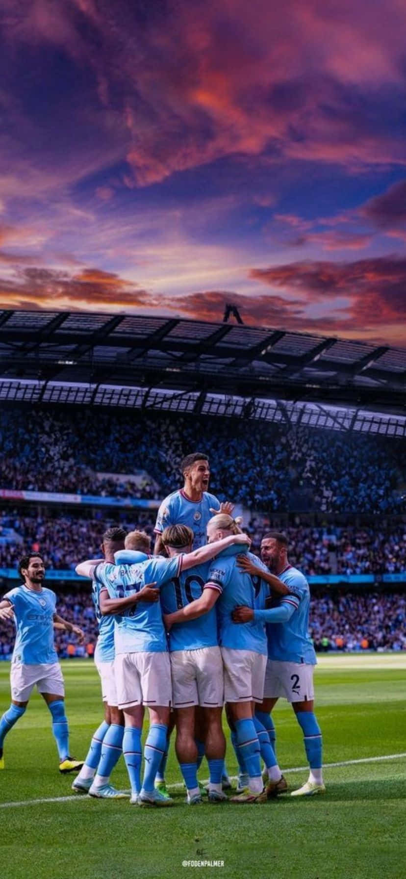 soccer team, light blue jerseys, green pitch, HD Phone Wallpaper