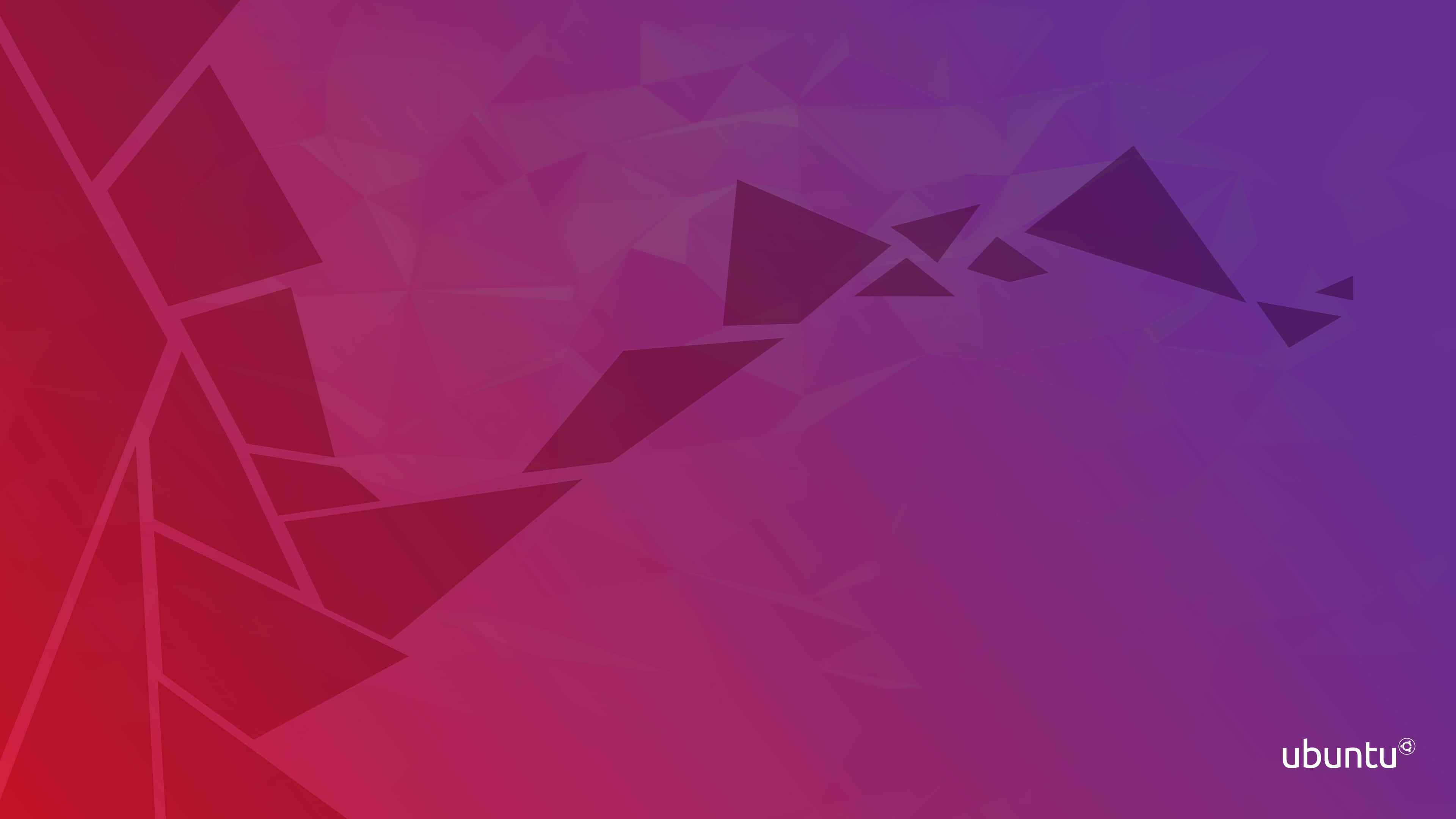 Ubuntu 4K, gradient red to purple, triangles, 4K Desktop Wallpaper