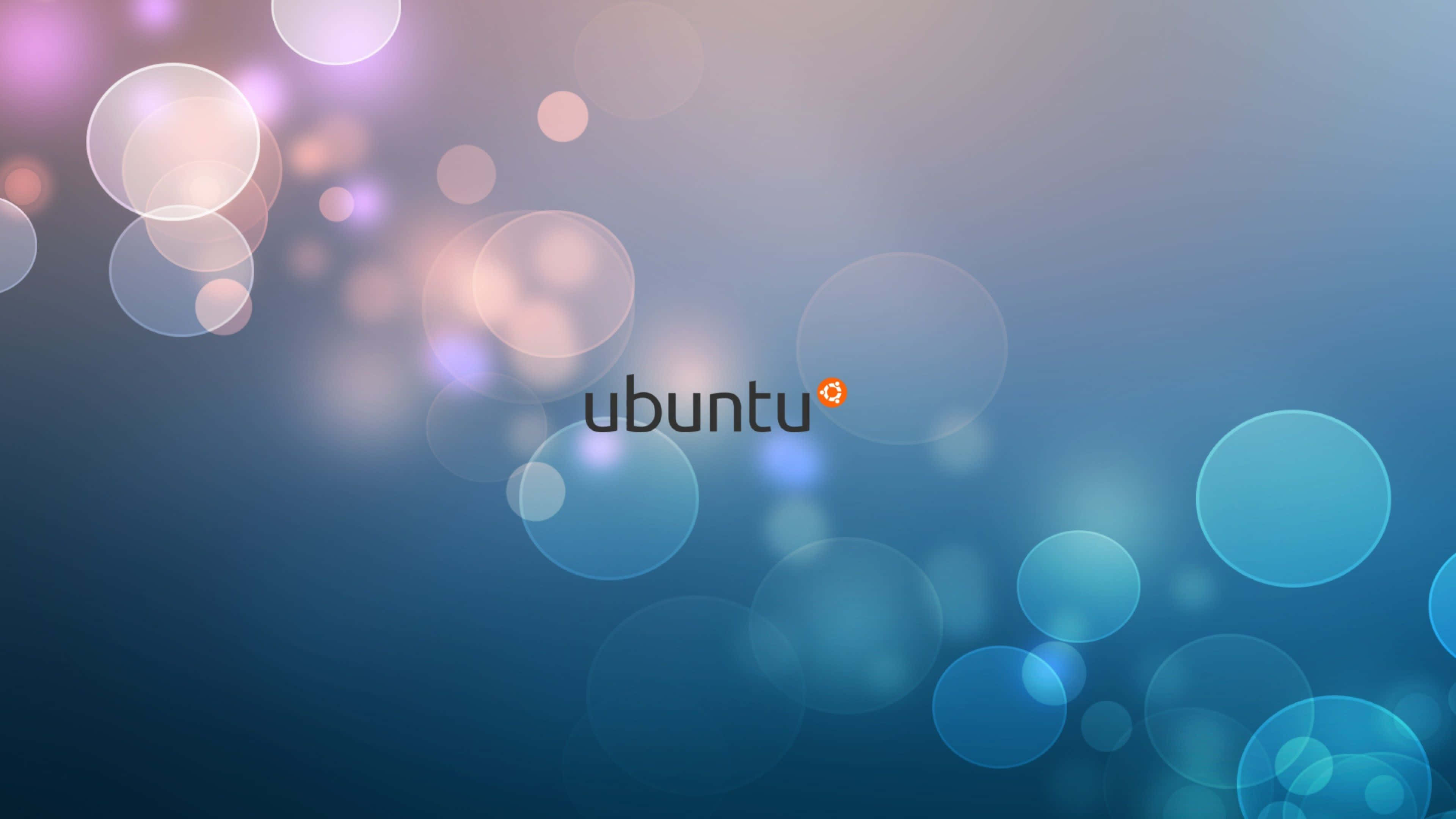 Ubuntu, blue background, cool blue and purple hues, 4K Desktop Wallpaper