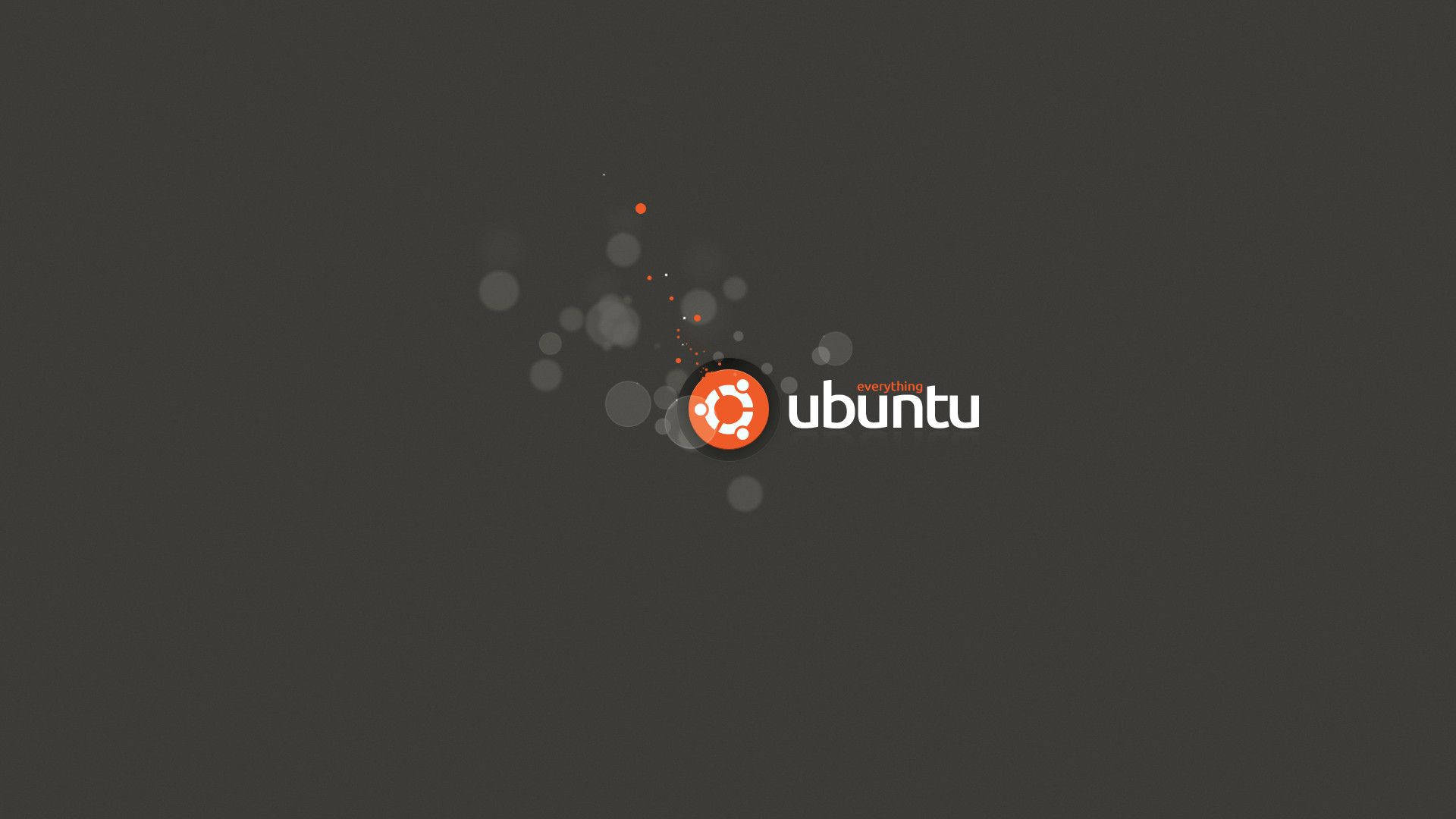 Ubuntu, orange circle, white text, Full HD Desktop Wallpaper