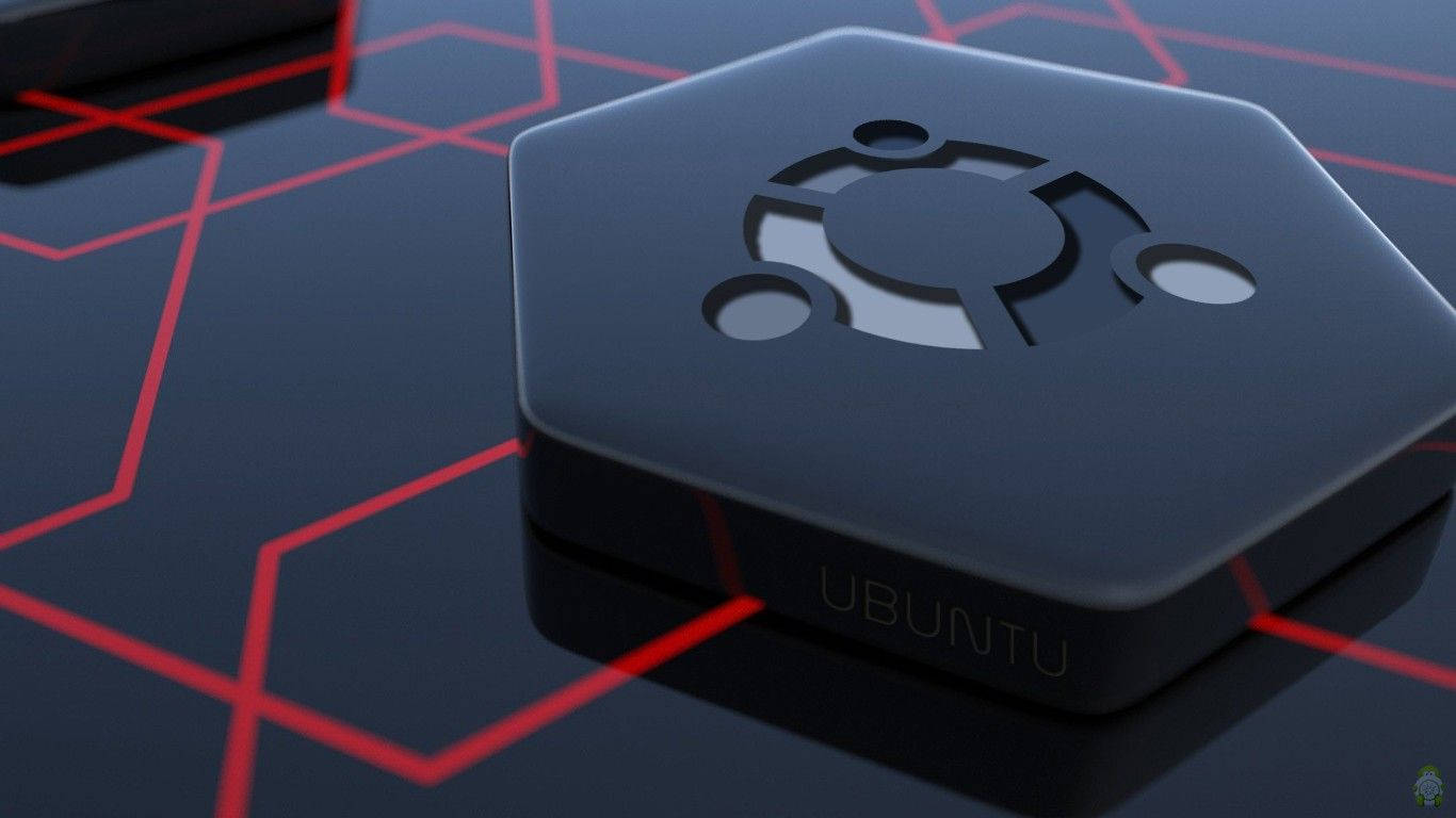 Ubuntu, hexagonal, black, HD Desktop Wallpaper
