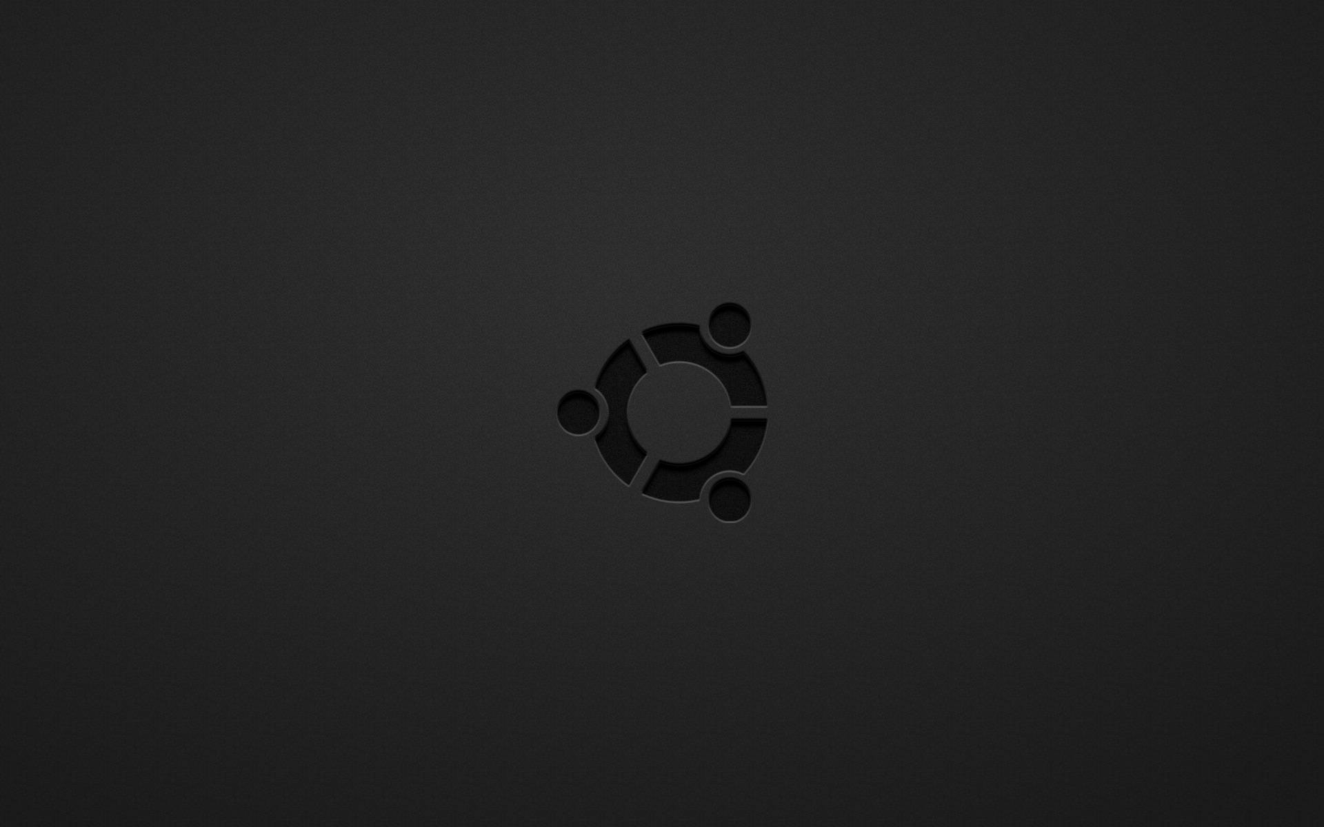 Ubuntu, matte black, circular design, Full HD Desktop Wallpaper