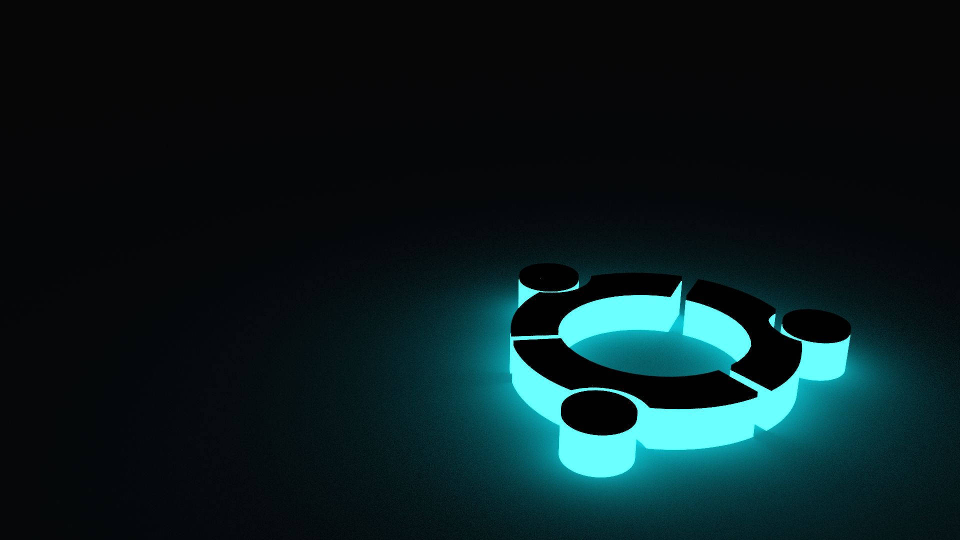 Ubuntu logo, neon, 3D lantern, Full HD Desktop Wallpaper