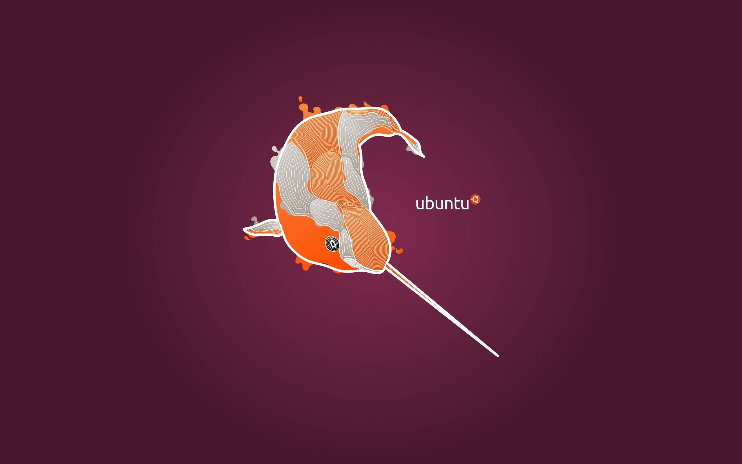Ubuntu, narwhal, orange, 2K Desktop Wallpaper