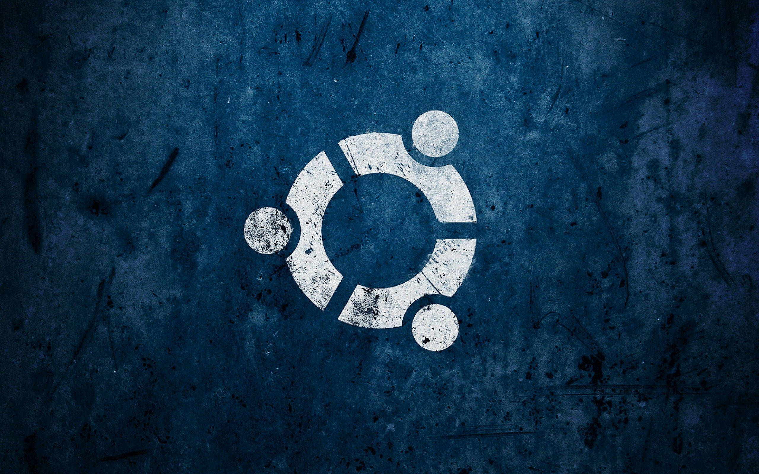 Ubuntu, white, dark blue, 2K Desktop Wallpaper