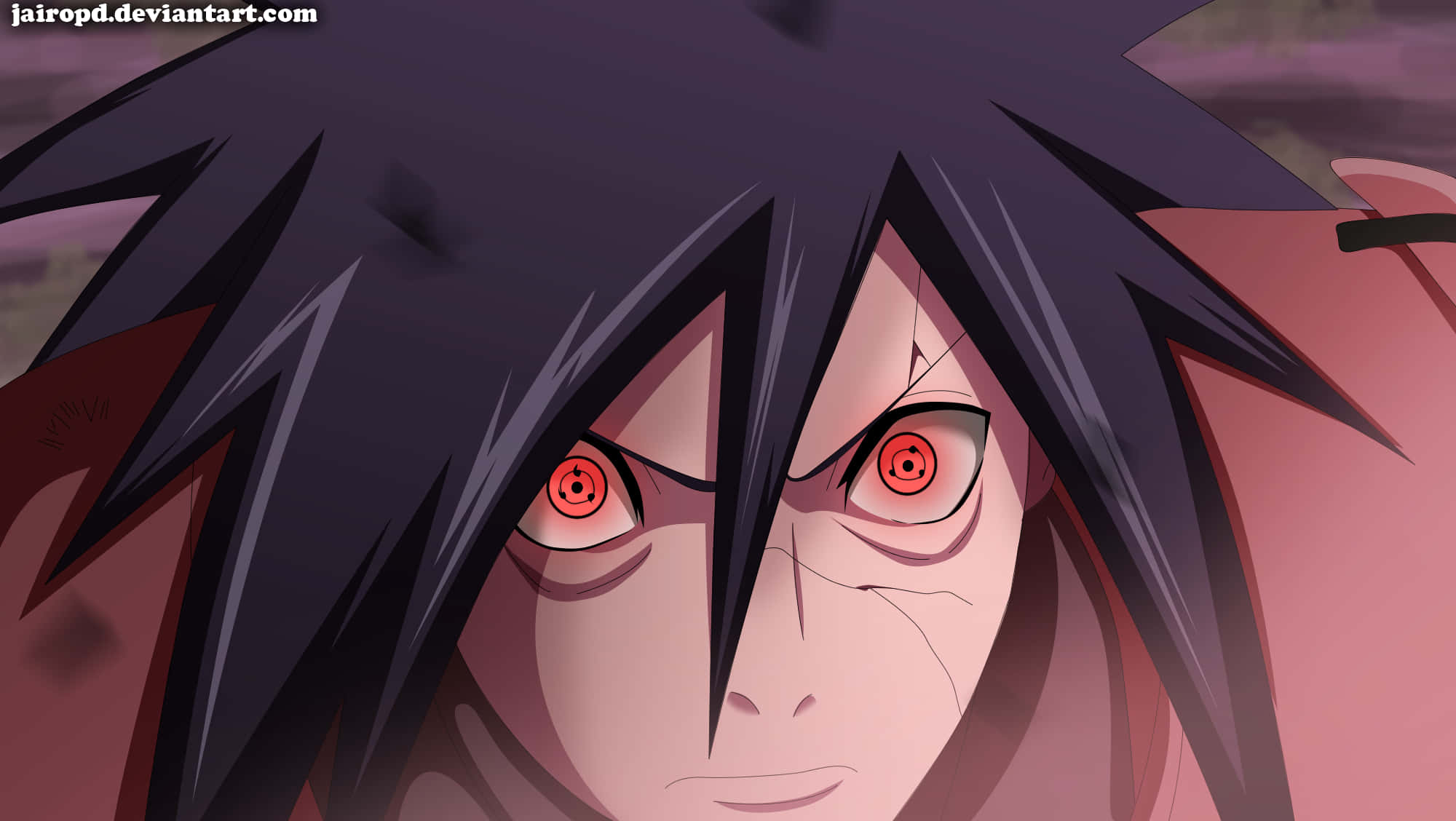 Uchiha Clan, spiky dark hair, glowing red eyes, Full HD Desktop Wallpaper