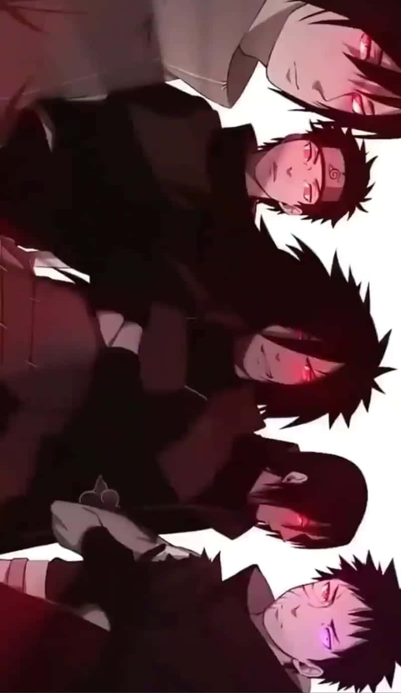 Uchiha Clan, glowing red eyes, anime characters, HD Phone Wallpaper