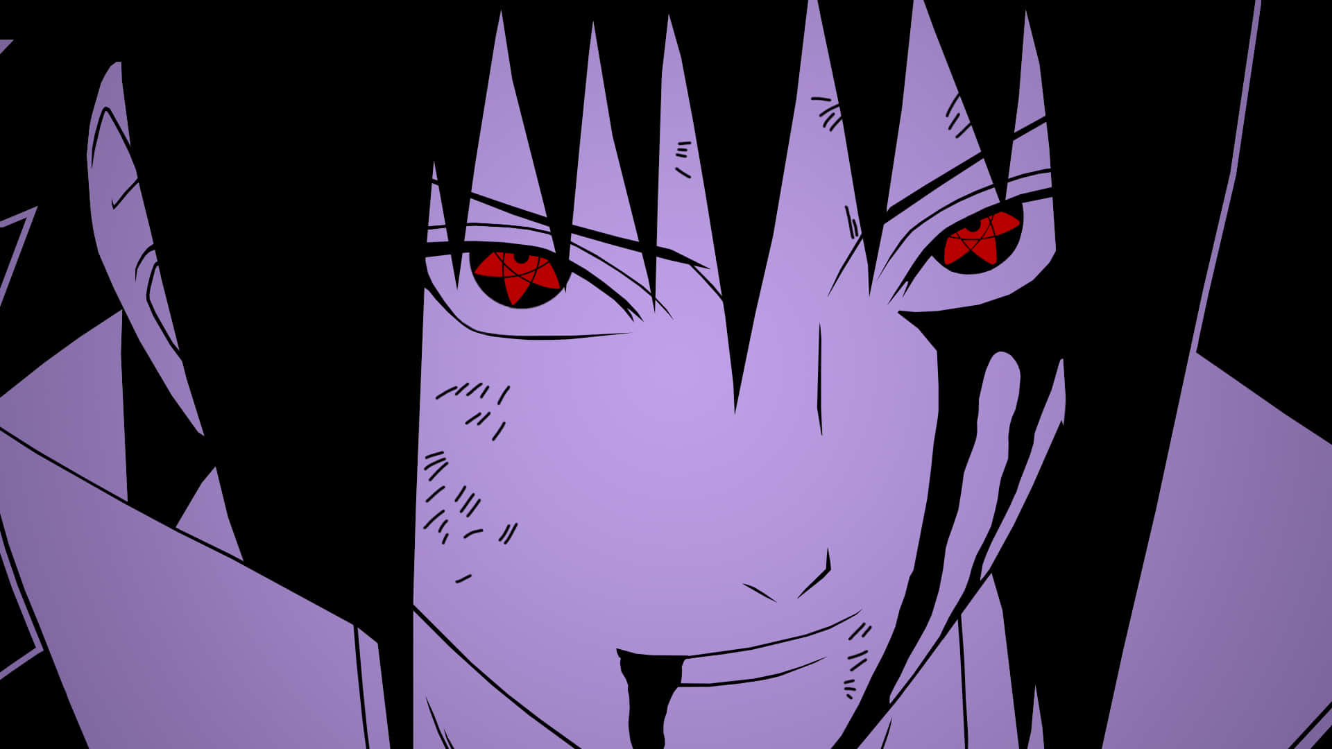 Uchiha Clan, anime character, purple hair, Full HD Desktop Wallpaper