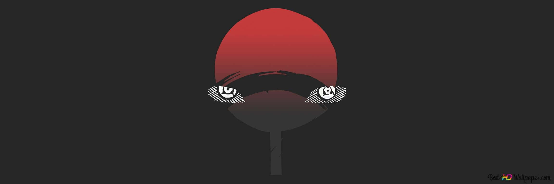 Uchiha Clan, red sun, glowing eyes, Full HD Desktop Wallpaper