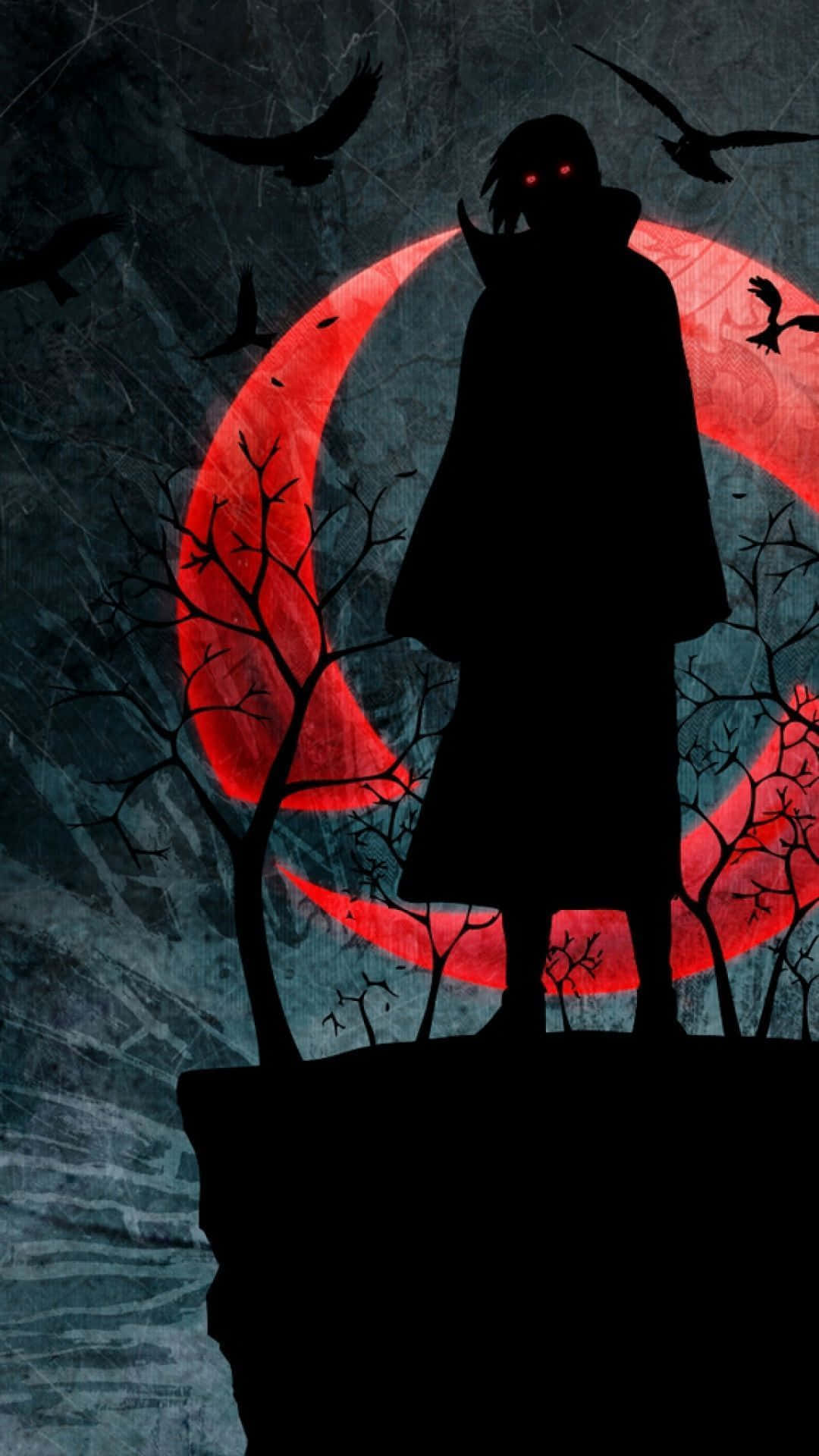 Uchiha, iPhone, glowing red eyes, Full HD Phone Wallpaper