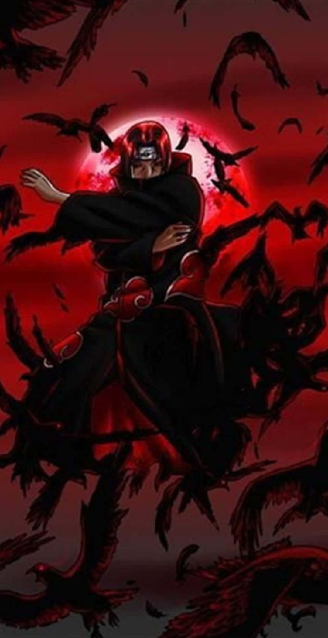 Uchiha iPhone, ninja, red bats, Full HD Phone Wallpaper