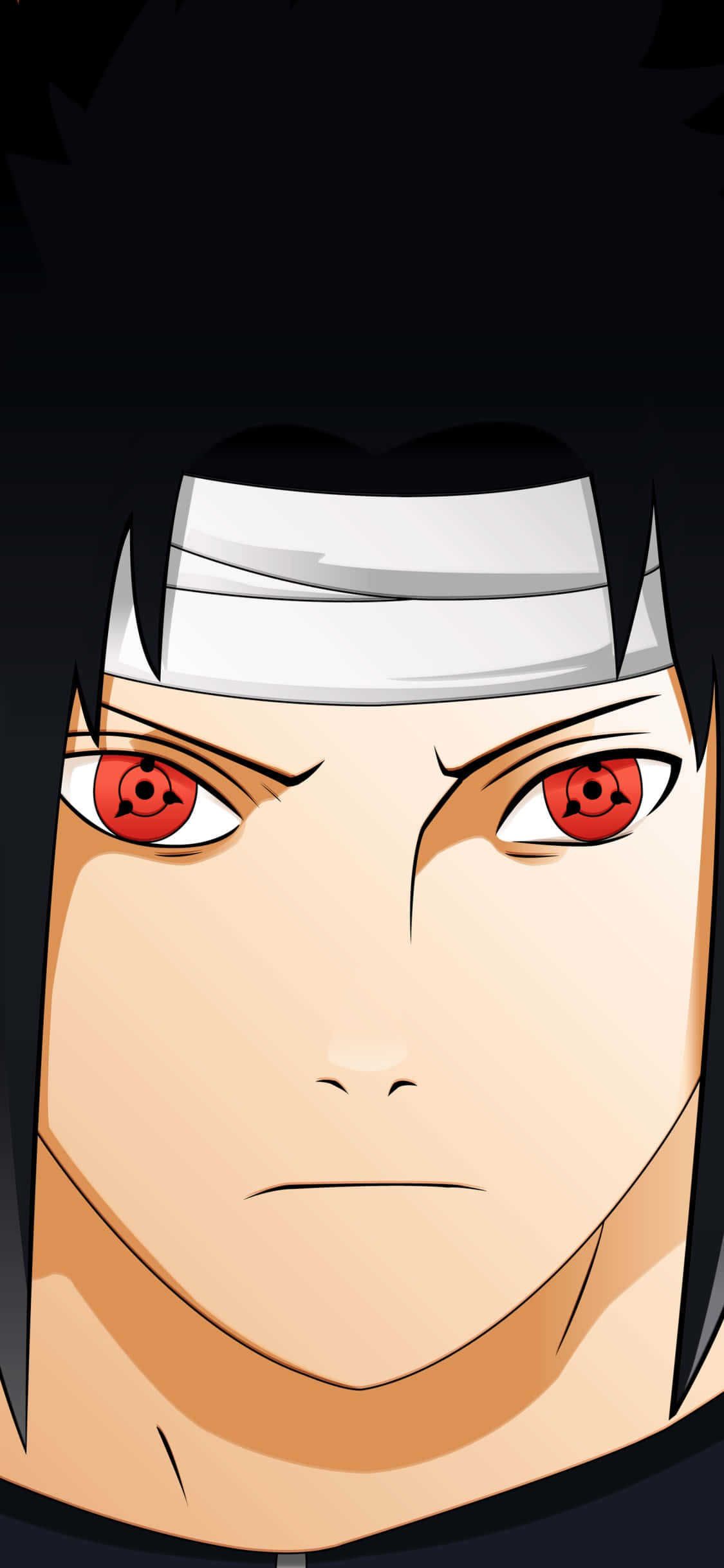 Uchiha iPhone, red eyes, white headband, Full HD Phone Wallpaper