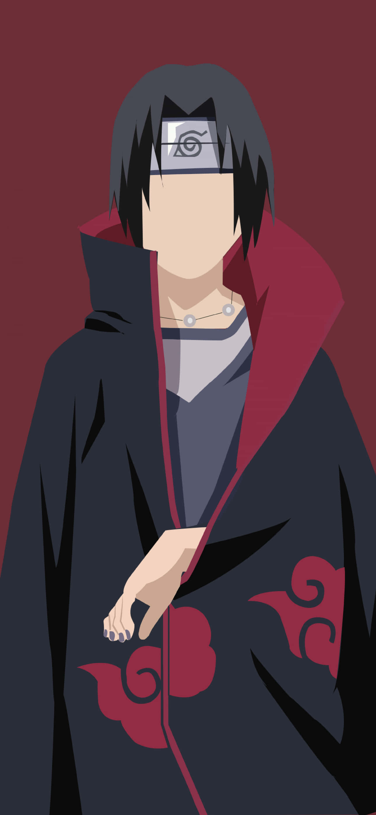 Uchiha iPhone, anime character, dark cloak, 2K Phone Wallpaper
