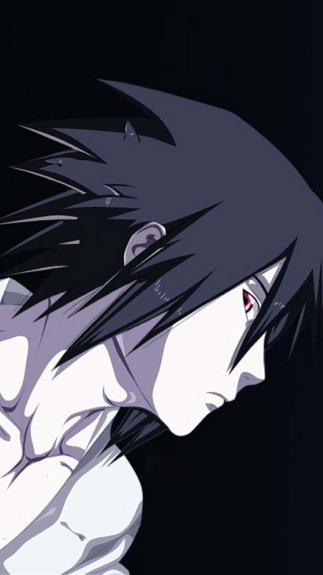 iPhone Uchiha, spiky-haired male character, red eyes, Full HD Phone Wallpaper