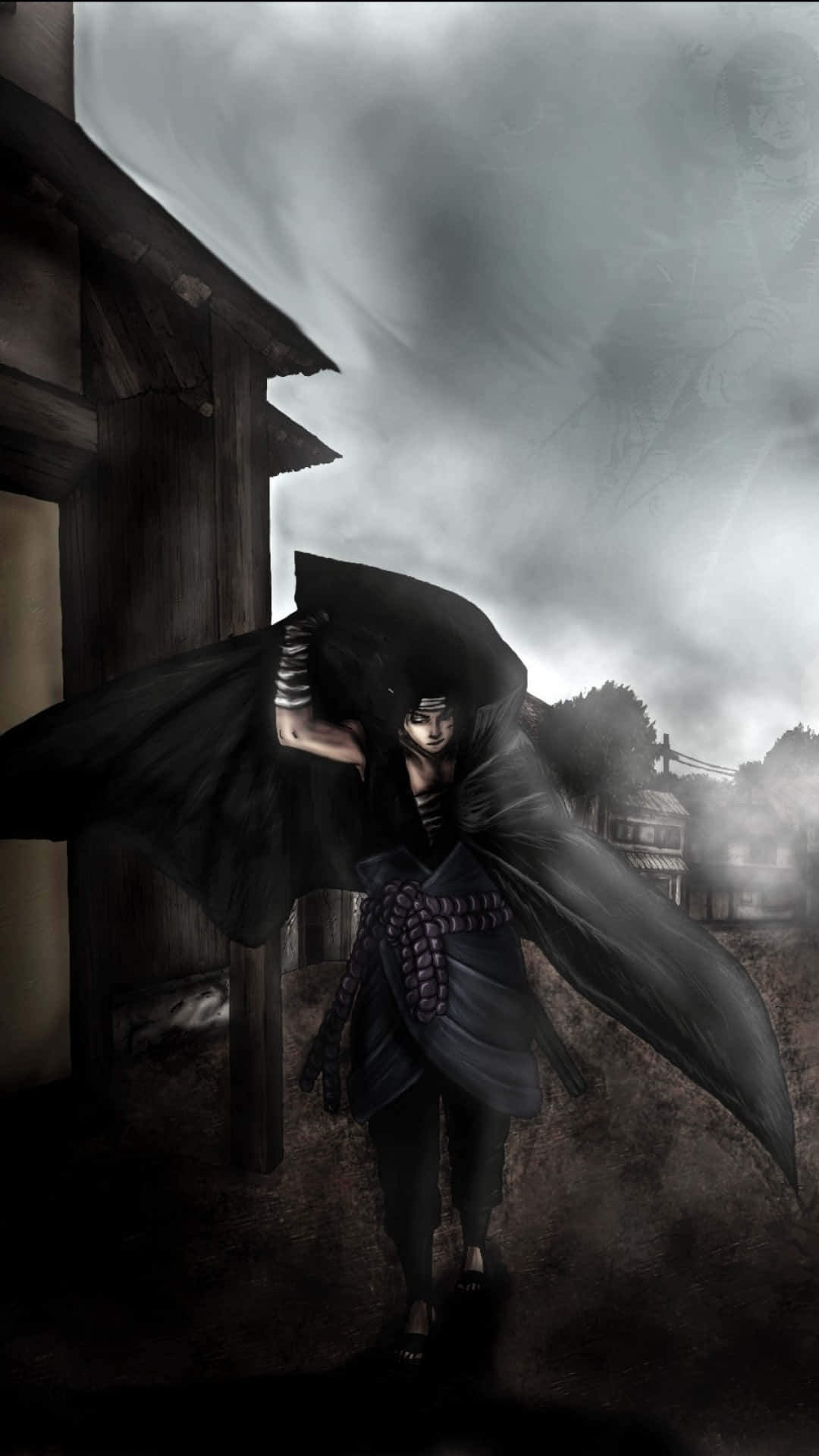 Uchiha iPhone, anime warrior, misty village, Full HD Phone Wallpaper