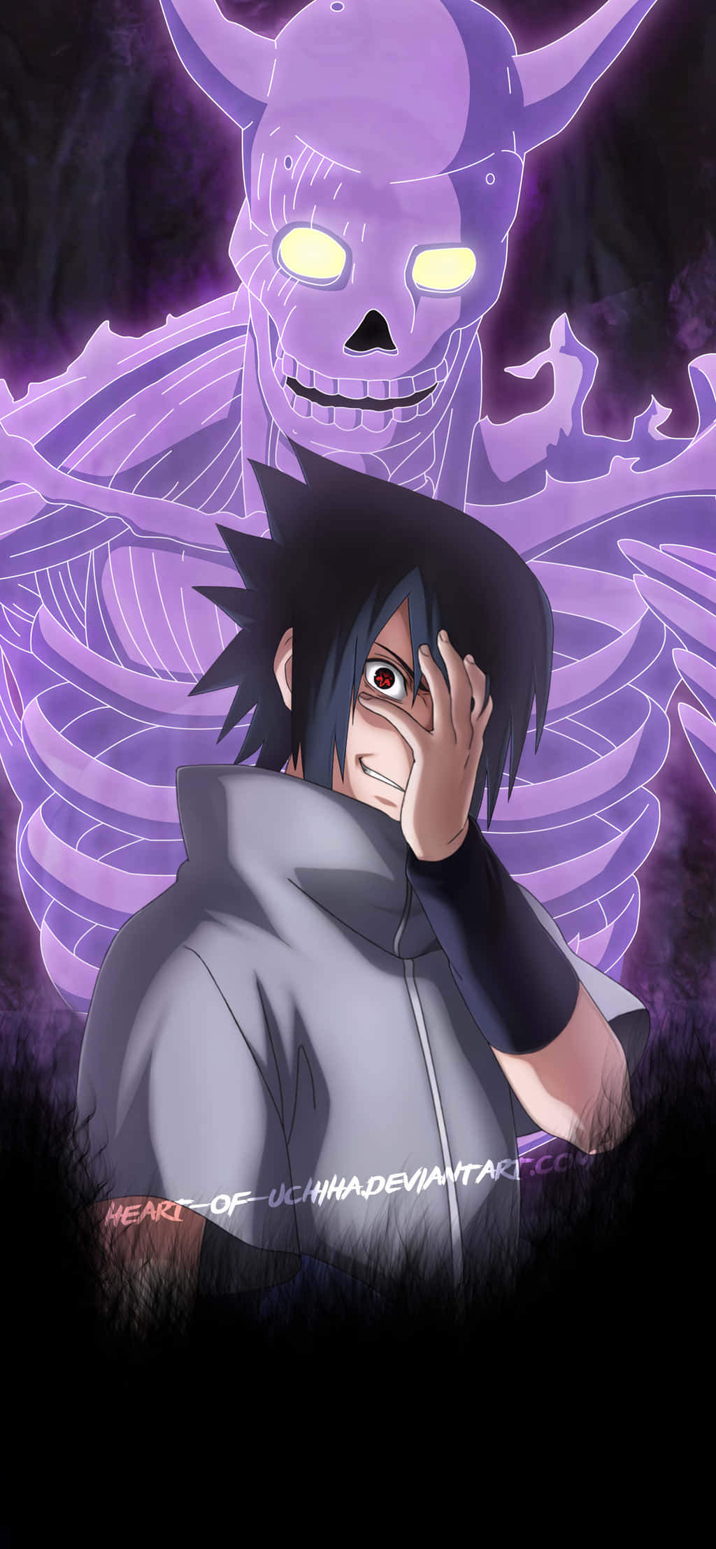 Uchiha, iPhone, glowing eyes, Full HD Phone Wallpaper