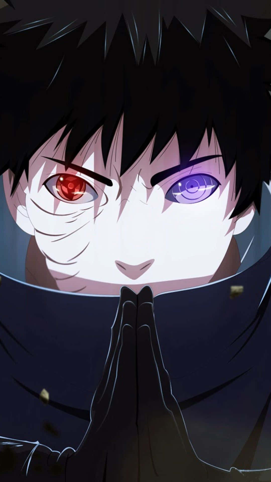 Uchiha iPhone, anime character, red and purple eyes, Full HD Phone Wallpaper
