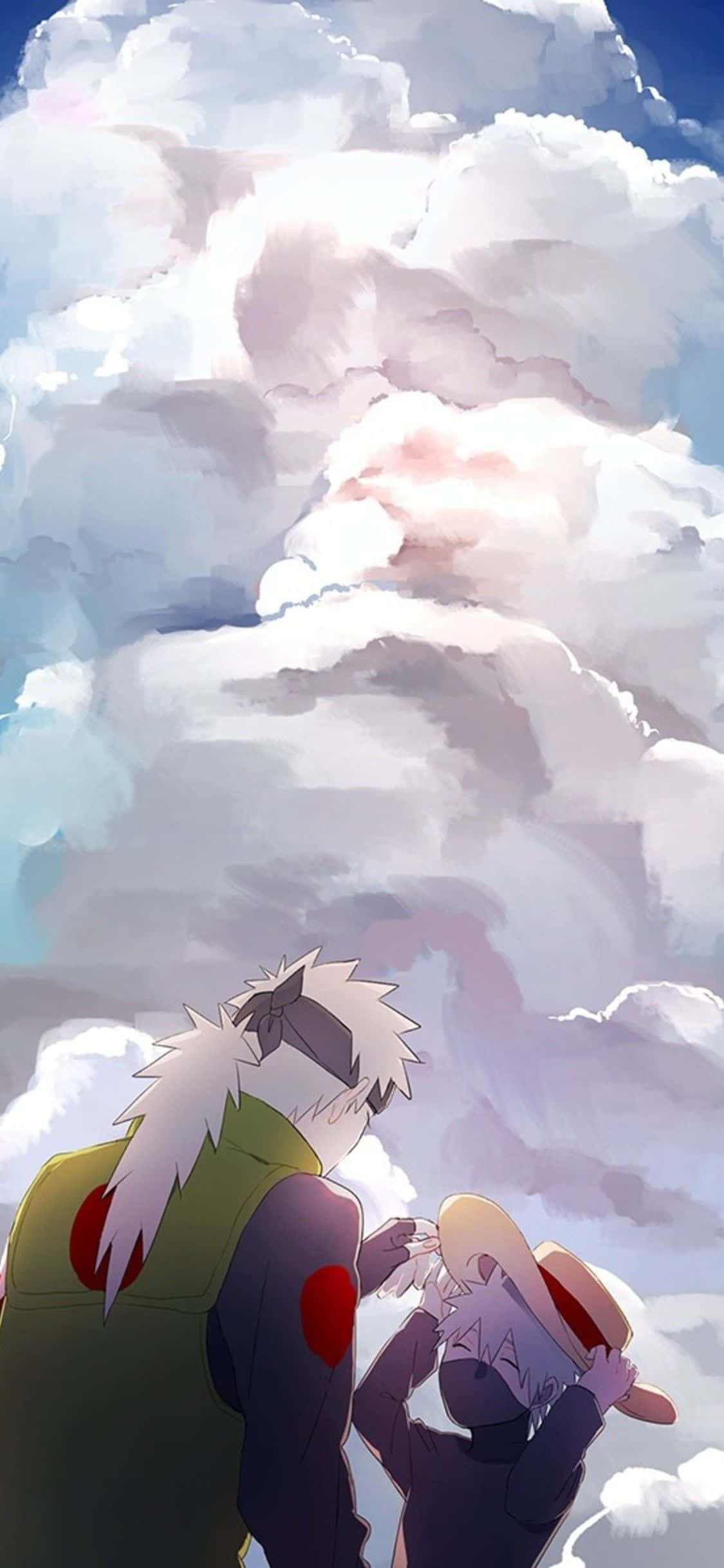Uchiha iPhone, anime characters, vast sky, Full HD Phone Wallpaper
