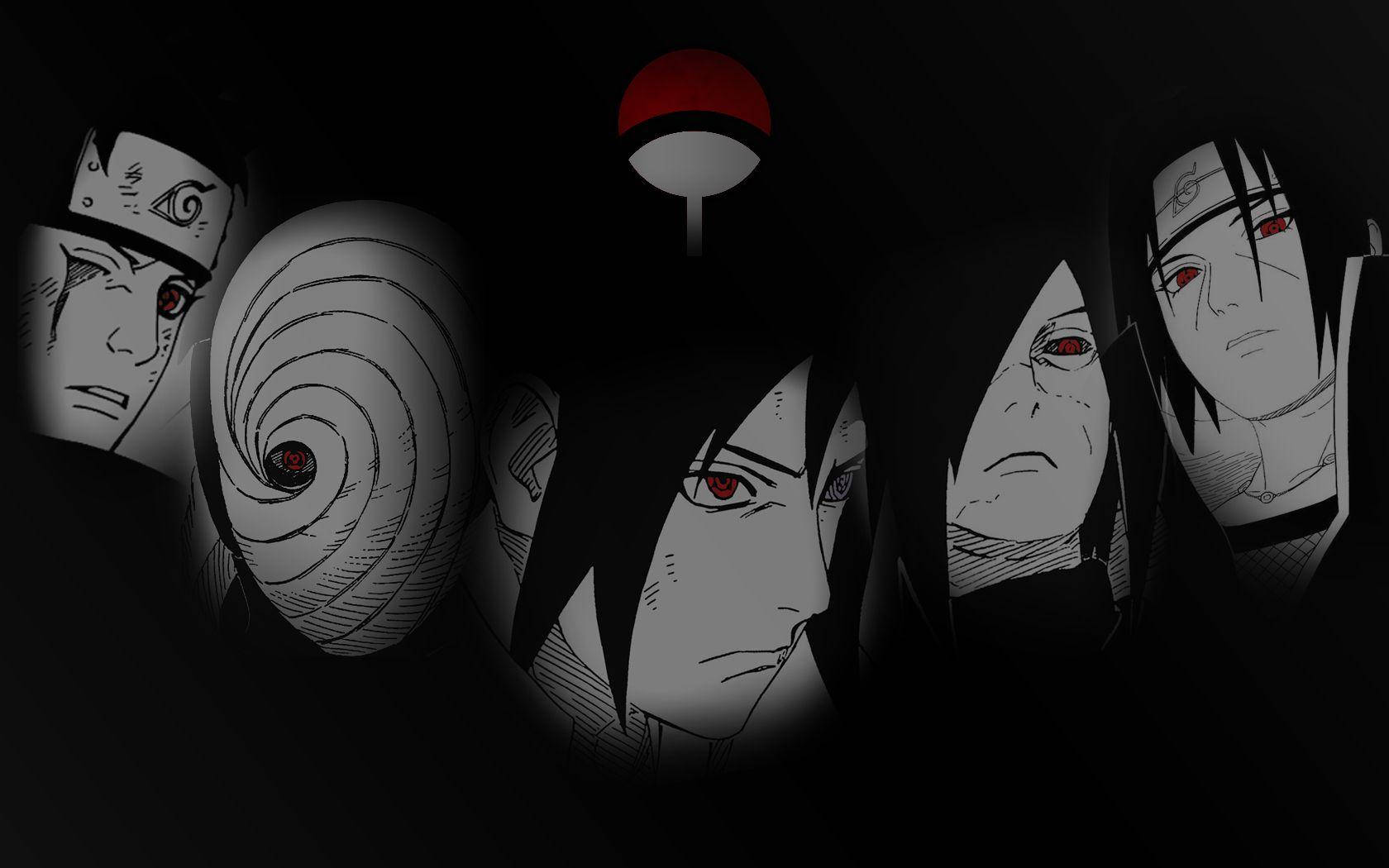 Uchiha, red eyes, Uchiha mask, HD Desktop Wallpaper