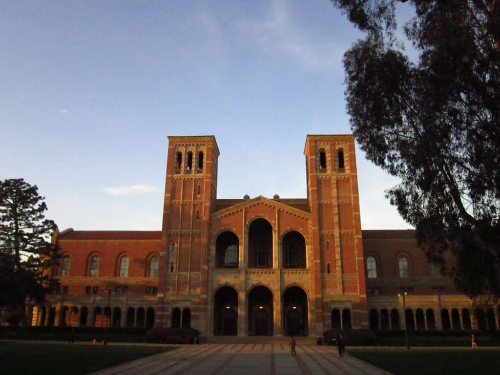 Ucla Campus, red brick, twin towers, SD Desktop Wallpaper