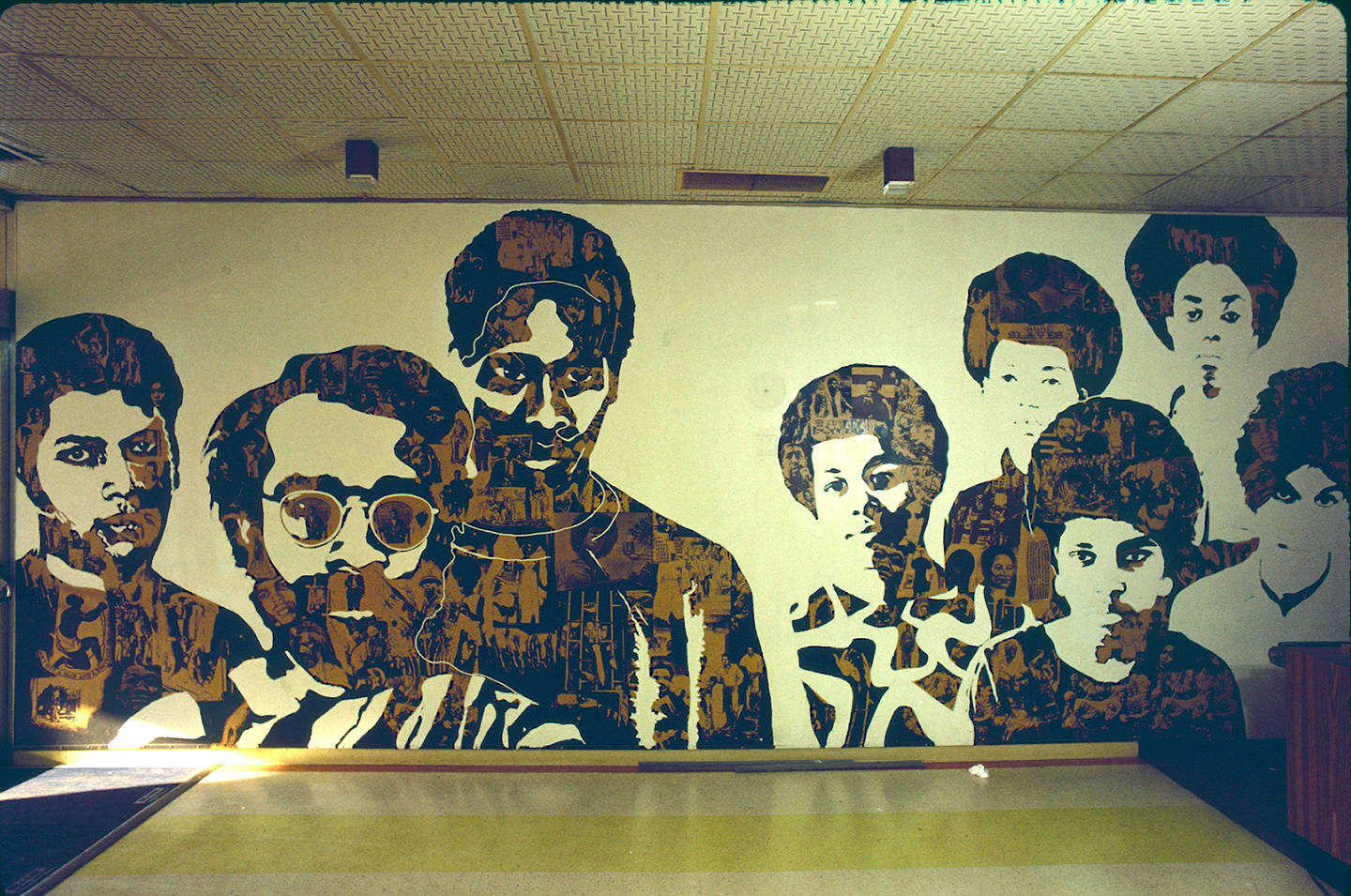 African-American History Mural, UCLA, retro tiled wall, HD Desktop Wallpaper