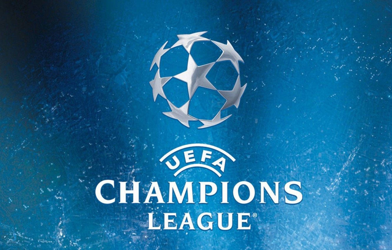 UEFA Champions League 2019, silver, textured blue background, HD Desktop Wallpaper