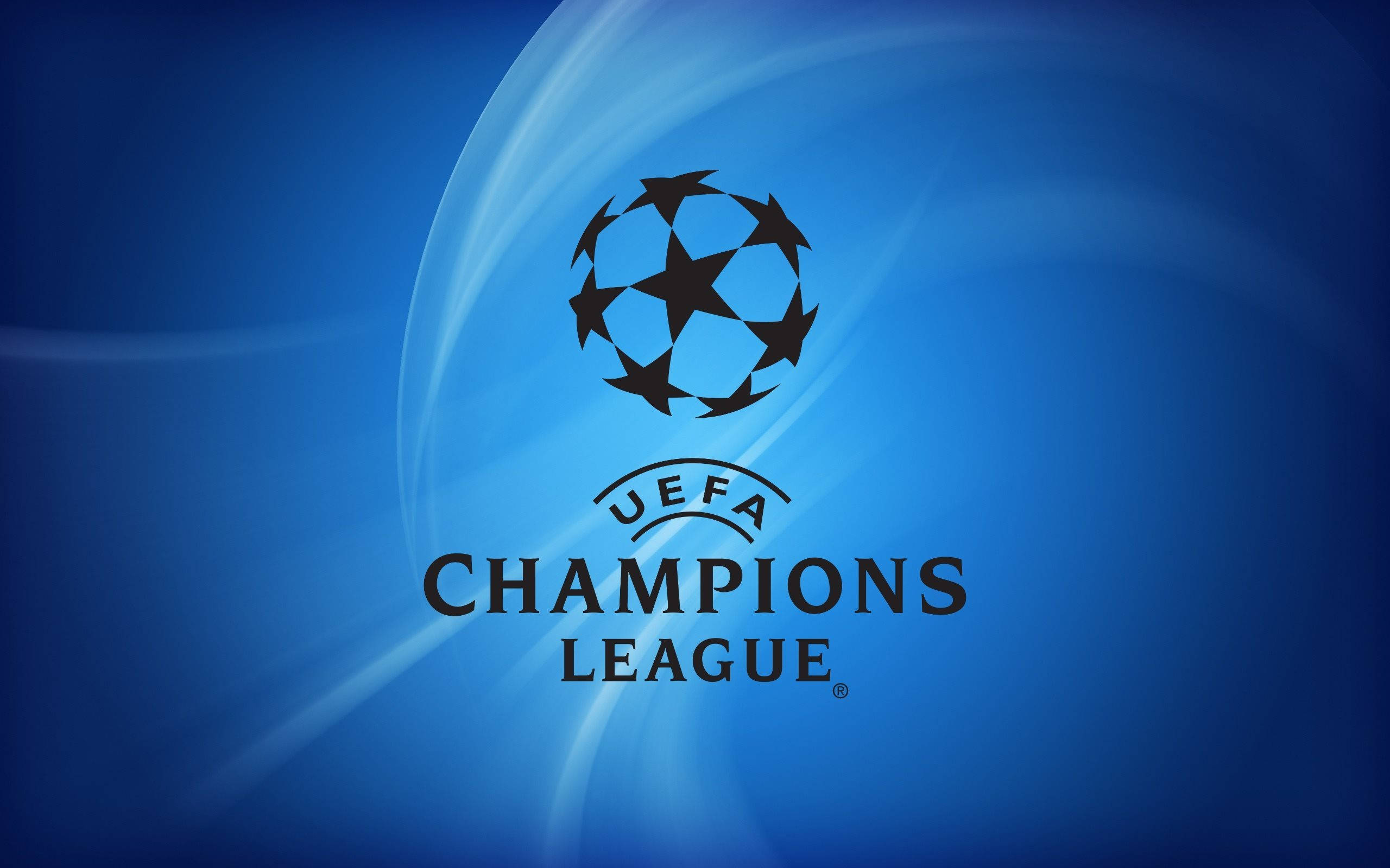 UEFA Champions League, blue football, UEFA Champions League logo, 2K Desktop Wallpaper