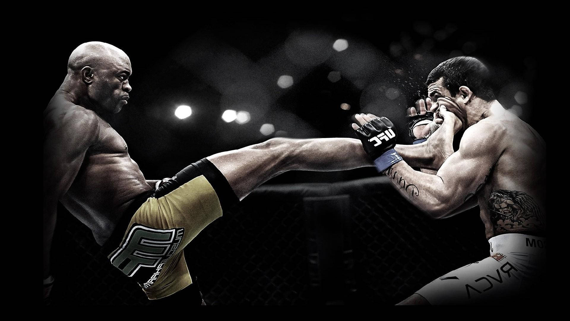 UFC 4K, MMA fighters, cage, Full HD Desktop Wallpaper