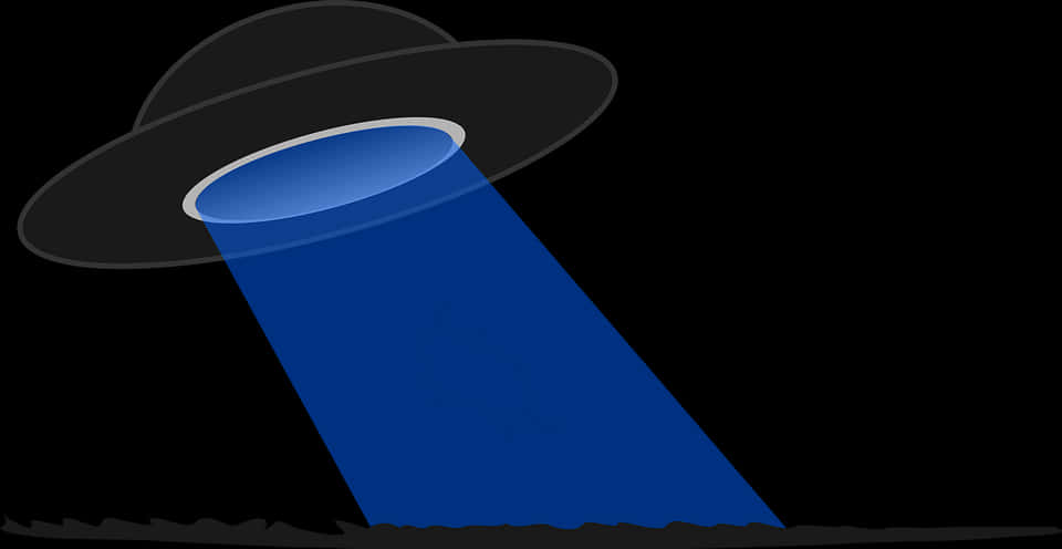 UFO, glowing blue beam, sleek black, SD Desktop Wallpaper