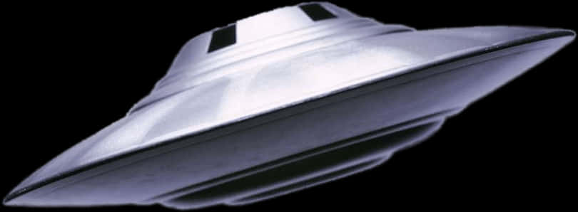 classic silver u f o, sleek silver flying saucer, pitch black void, SD Desktop Wallpaper