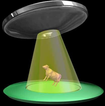 UFO, cow, glowing green cone, SD Phone Wallpaper