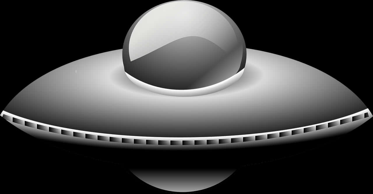 sleek silver flying saucer, domed top, glowing rim, HD Desktop Wallpaper