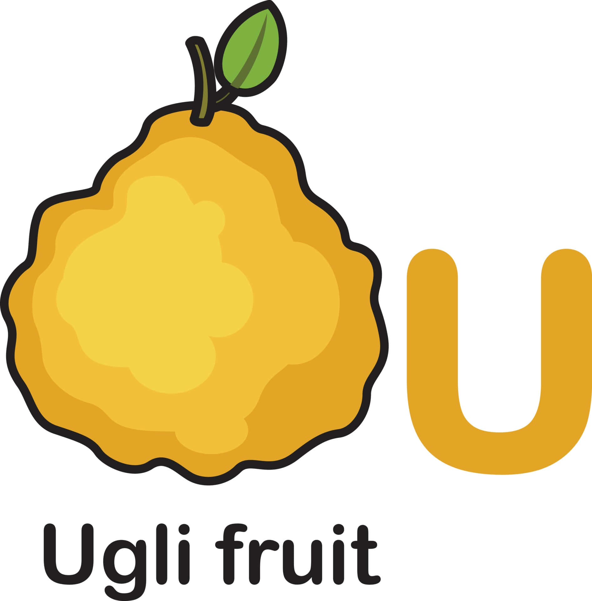 Ugli, yellow, green leaf, Full HD Phone Wallpaper