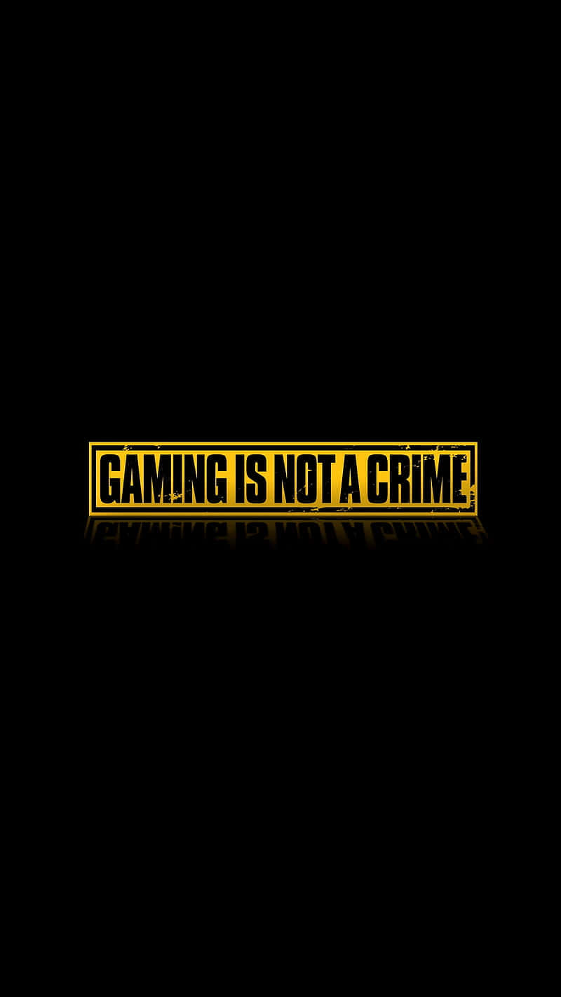 UHD 4K Game, gaming is not a crime, bold yellow text, HD Phone Wallpaper