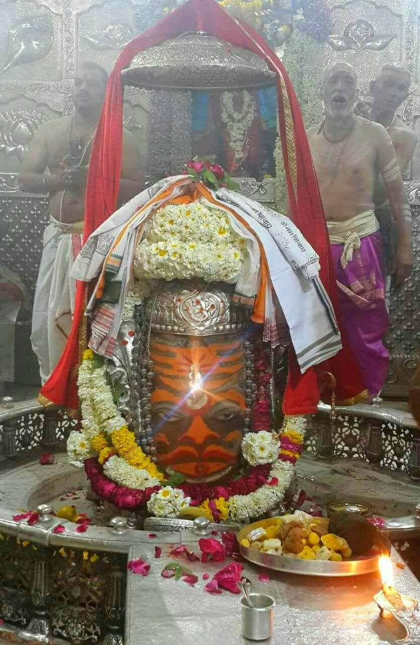 Ujjain Mahakal, tiger-headed deity, flowers, HD Phone Wallpaper