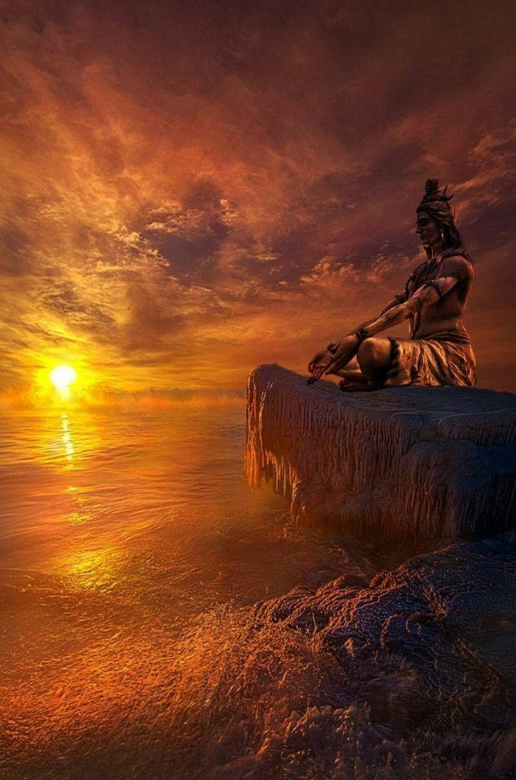 Ujjain Mahakal, sunset, cliff, SD Phone Wallpaper