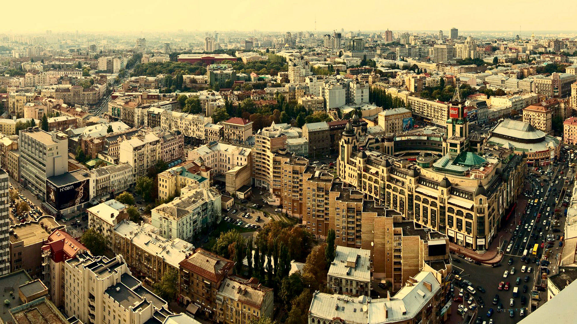 Ukraine, capital skyline, ornate structure, Full HD Desktop Wallpaper