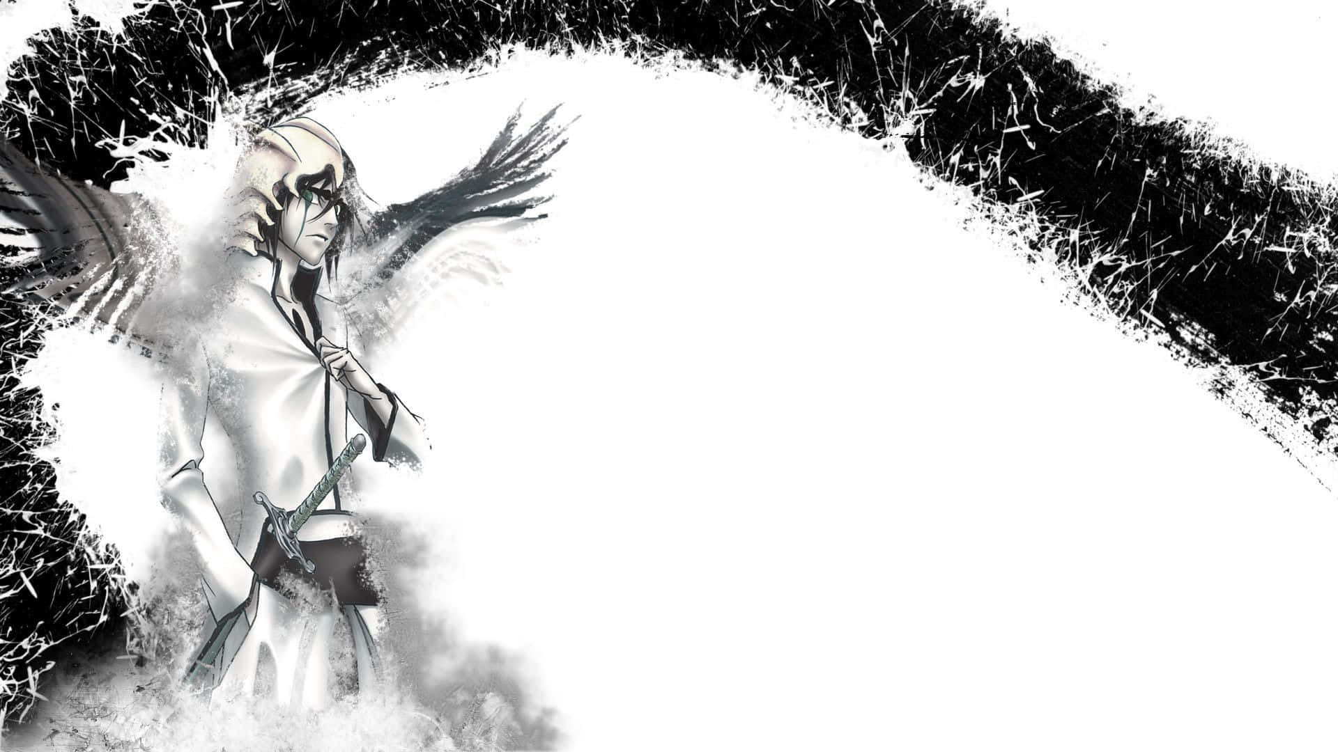 Ulquiorra Cifer, monochrome, wings, Full HD Desktop Wallpaper
