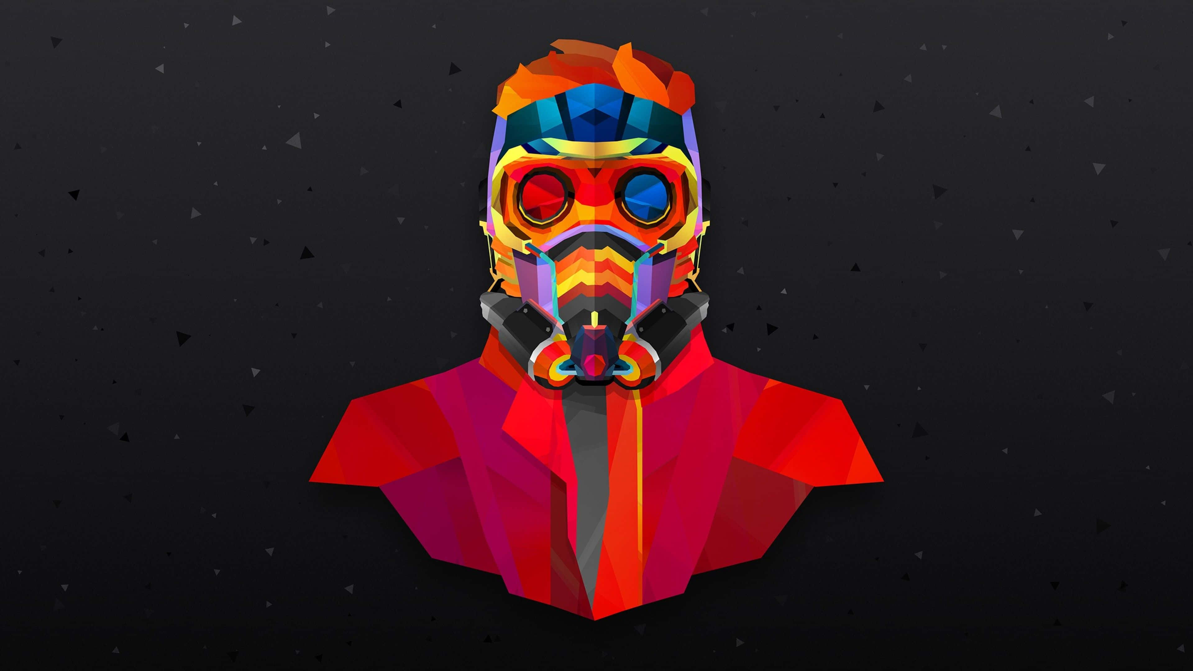 4K Ultra HD, low-poly bust, masked character, 4K Desktop Wallpaper