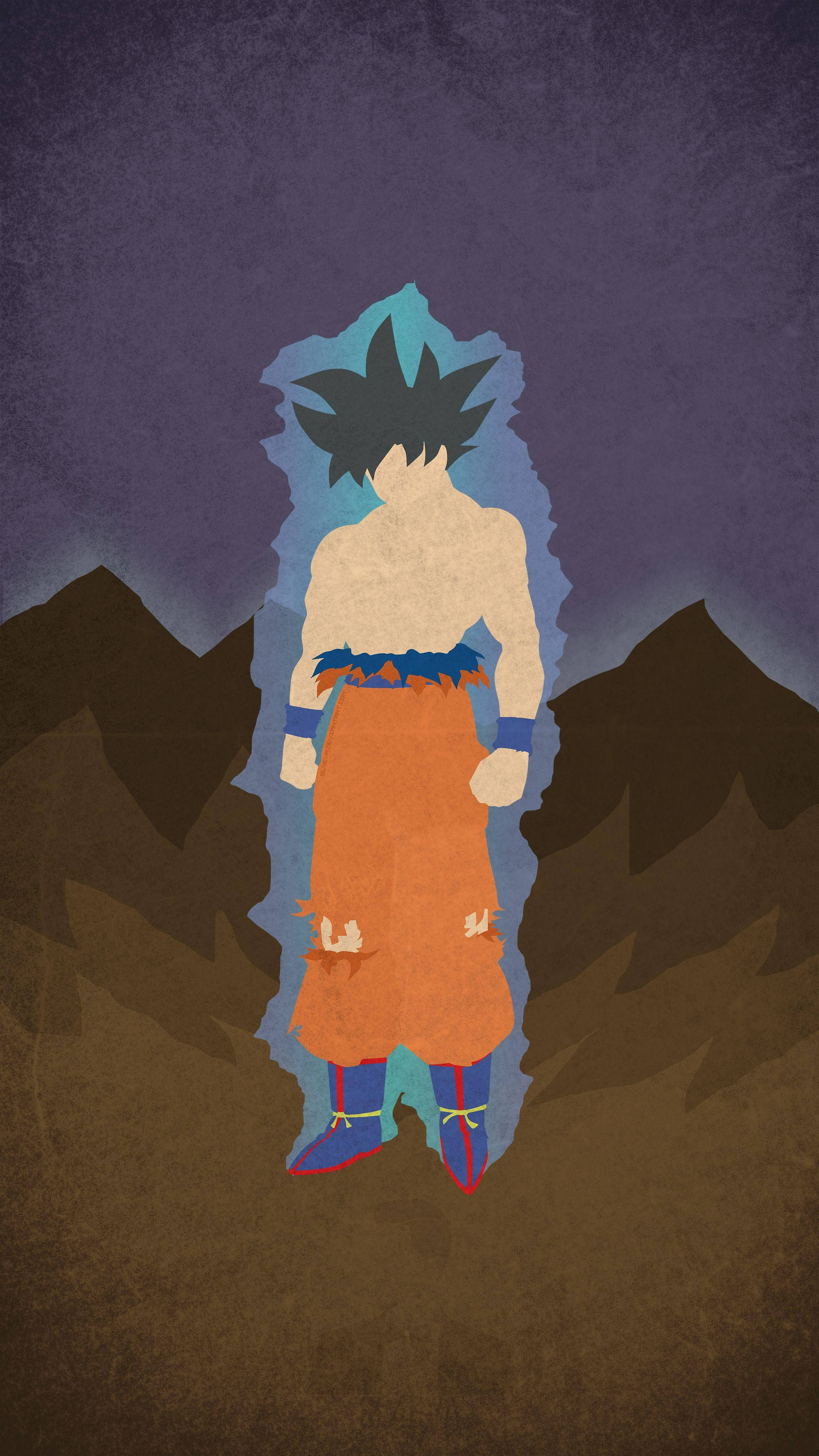 Ultra Instinct Goku, spiky hair, orange pants, 4K Phone Wallpaper