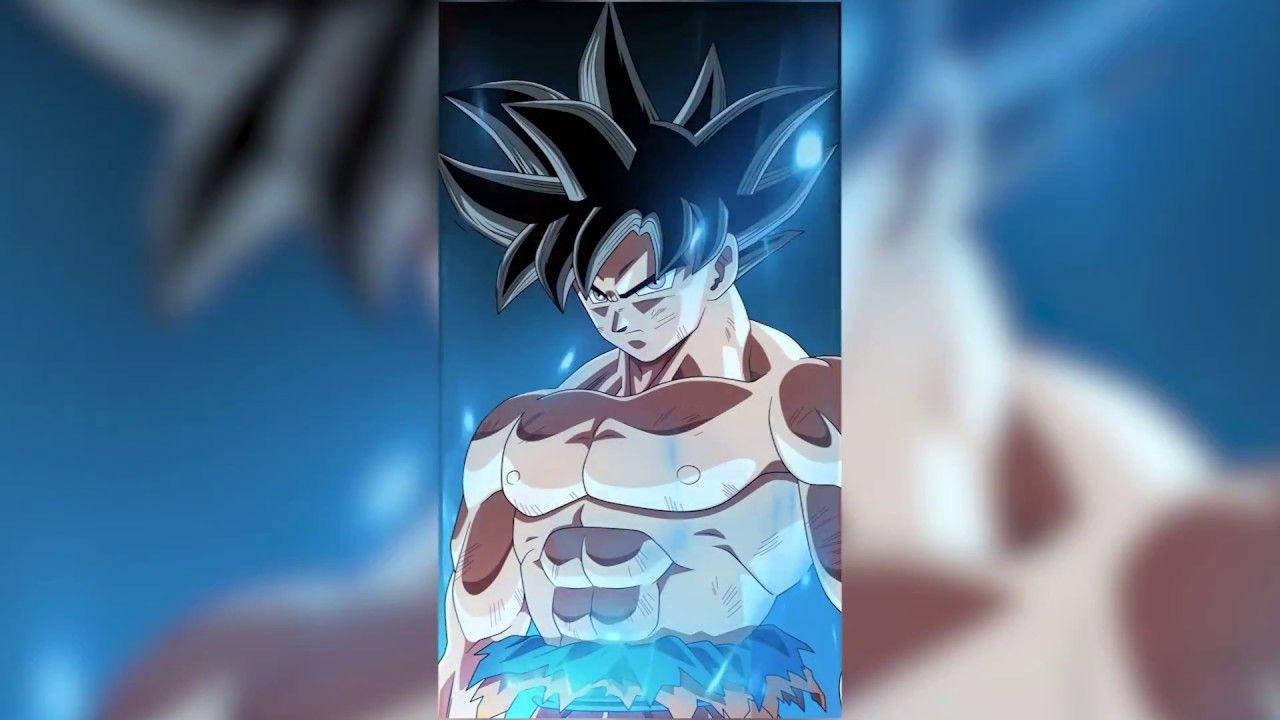 Ultra Instinct Goku, spiky black hair, glowing blue aura, HD Desktop Wallpaper